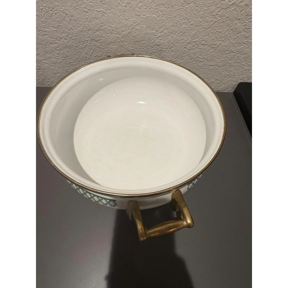 Vintage Regency Club 4.5 Qt Enamelware Covered Dutch Oven Pot w/ Lid